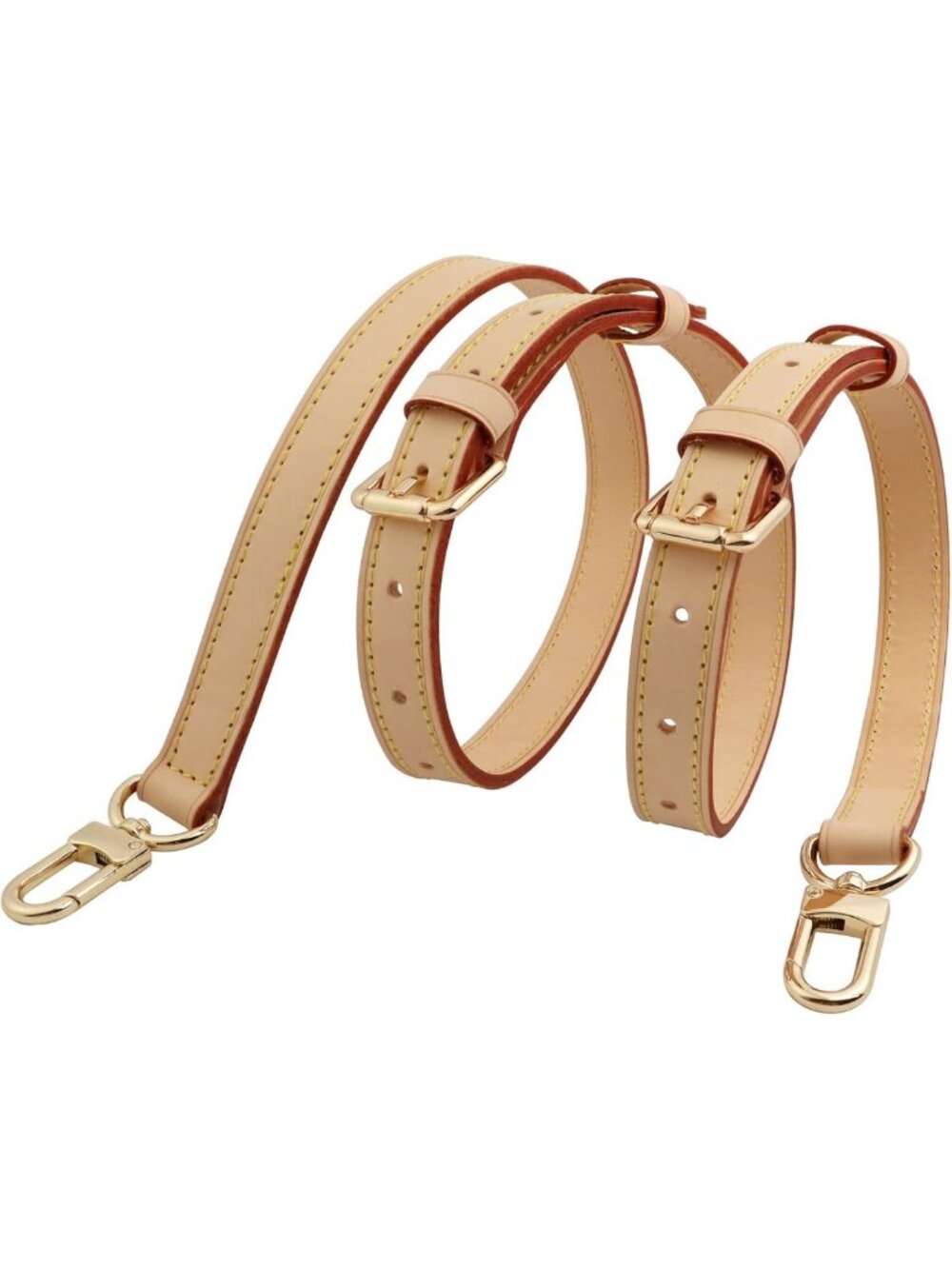 Adjustable Genuine Vachetta Leather Crossbody Replacement Strap for Handbags